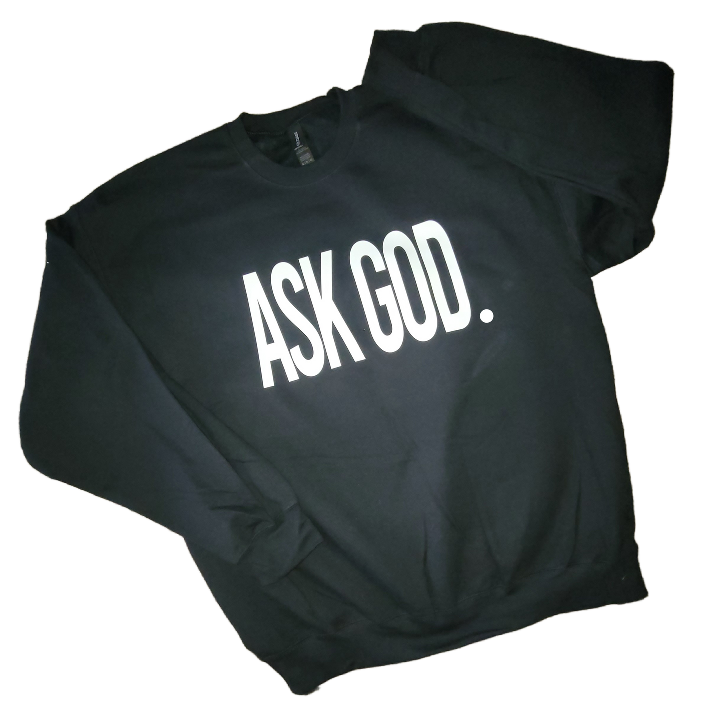 ASK GOD Black - White on Black