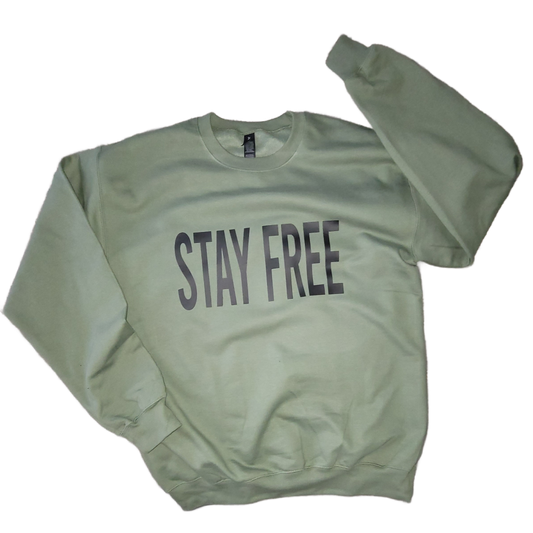 STAY FREE - Black on Green