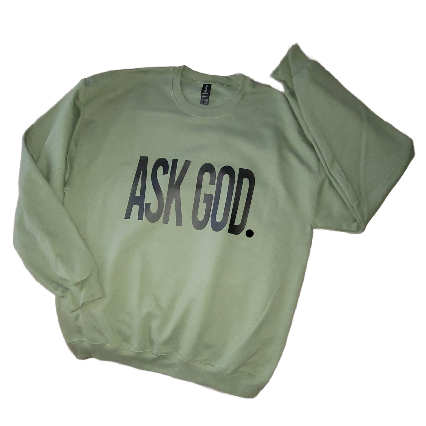 ASK GOD Military Green - Black on Military Green
